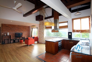 High floor apartment for rent in Tay Ho area, Ha Noi